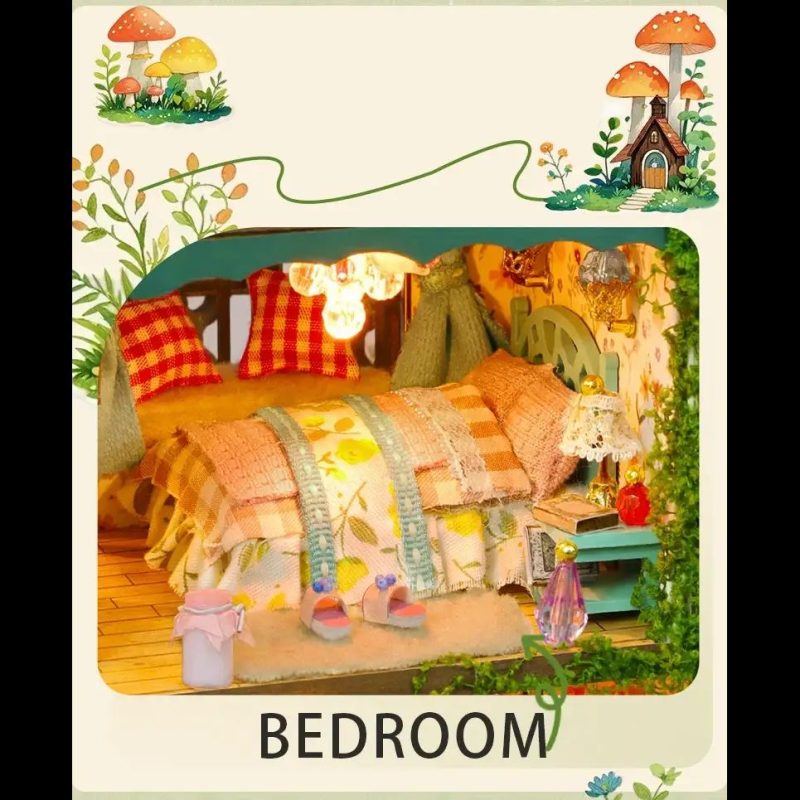whimsical miniature wooden cottage craft