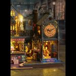 wooden-clock-tower-miniature-project Wooden clock tower miniature project showing laser-cut structural panels