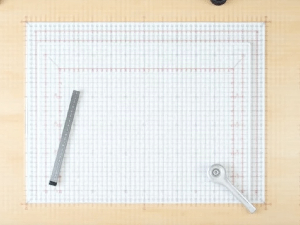 Three self-healing cutting mats in different sizes displayed on a craft table with a ruler and rotary cutter for scale