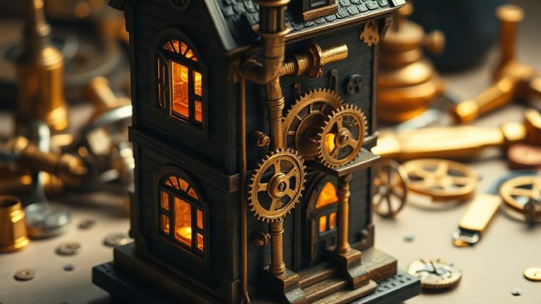 Steampunk Miniature House Kits: Building Industrial-Era Fantasy Worlds