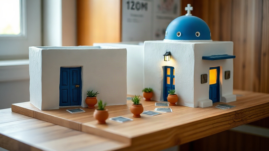 Capturing the Essence of Santorini: Building a Greek Island Miniature Scene
