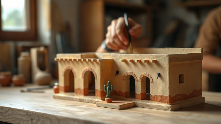 Mexican Hacienda Miniature Kit: Build Authentic Adobe Architecture at Home
